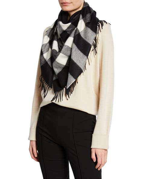 burberry half mega cashmere bandana size|Burberry Half Mega Check Cashmere B.